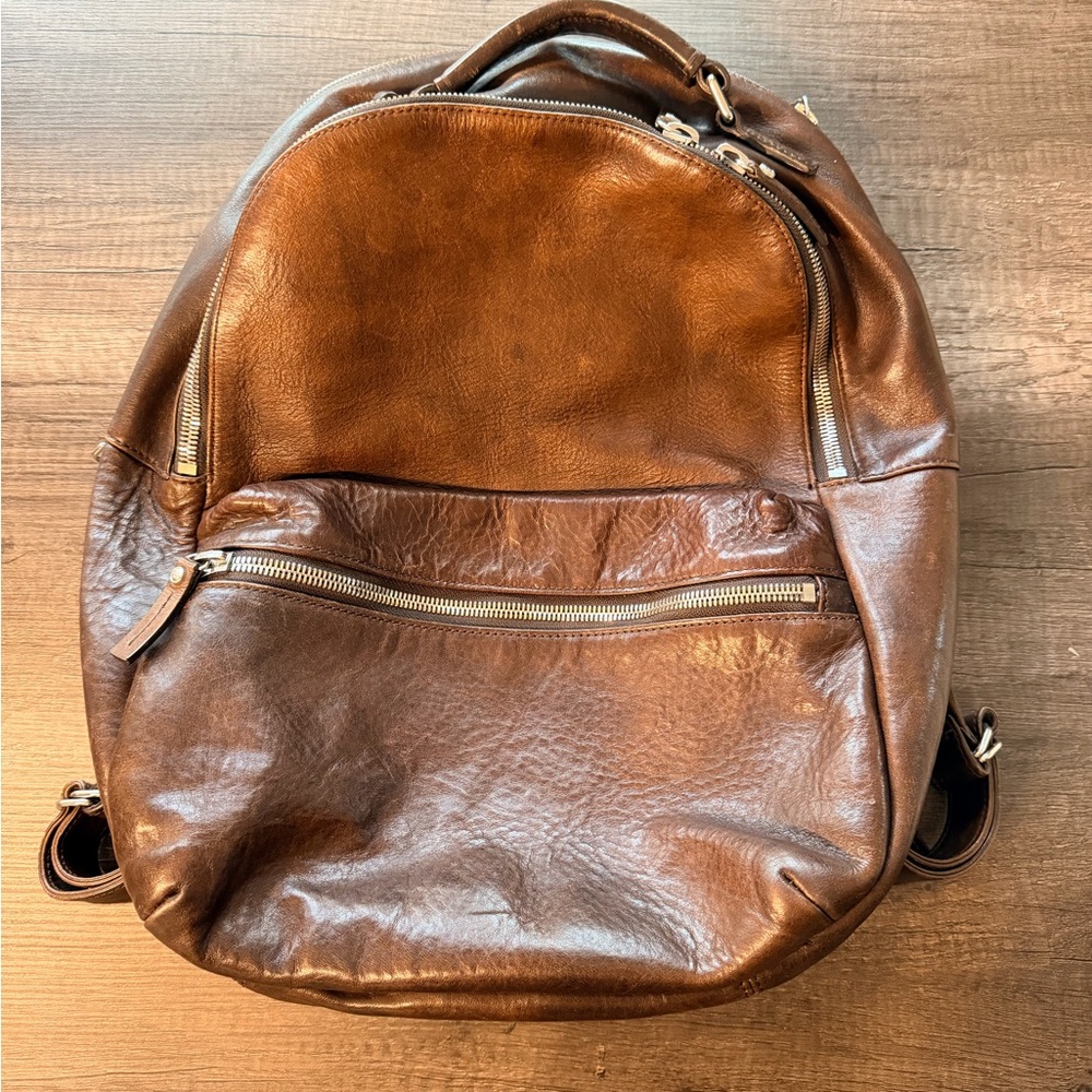 Shinola Leather Backpack
